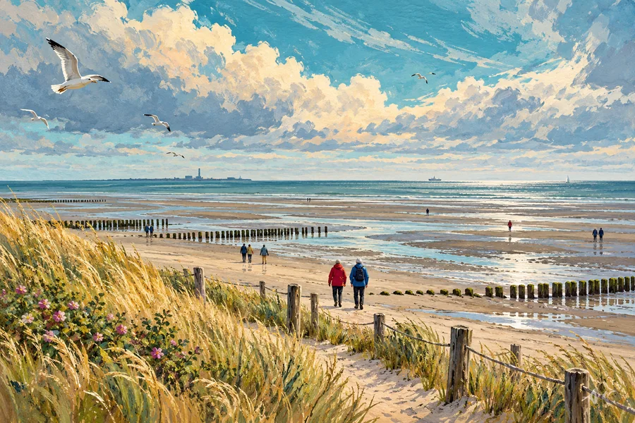 Küste mit maritimer Feststimmung – symbolische Illustration