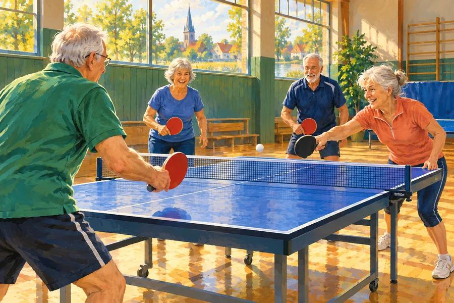 Senioren beim Tischtennis – symbolische Illustration